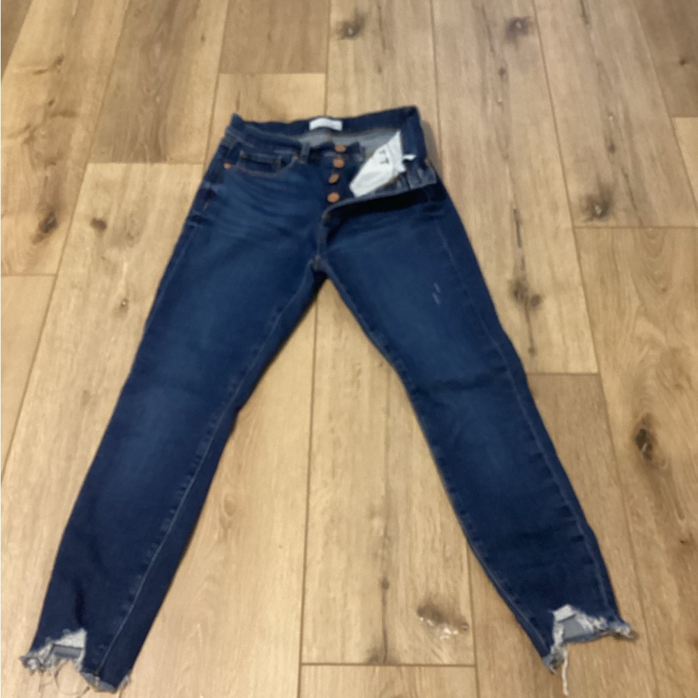 Loft high rise skinny crop jeans 25(0)Petite
